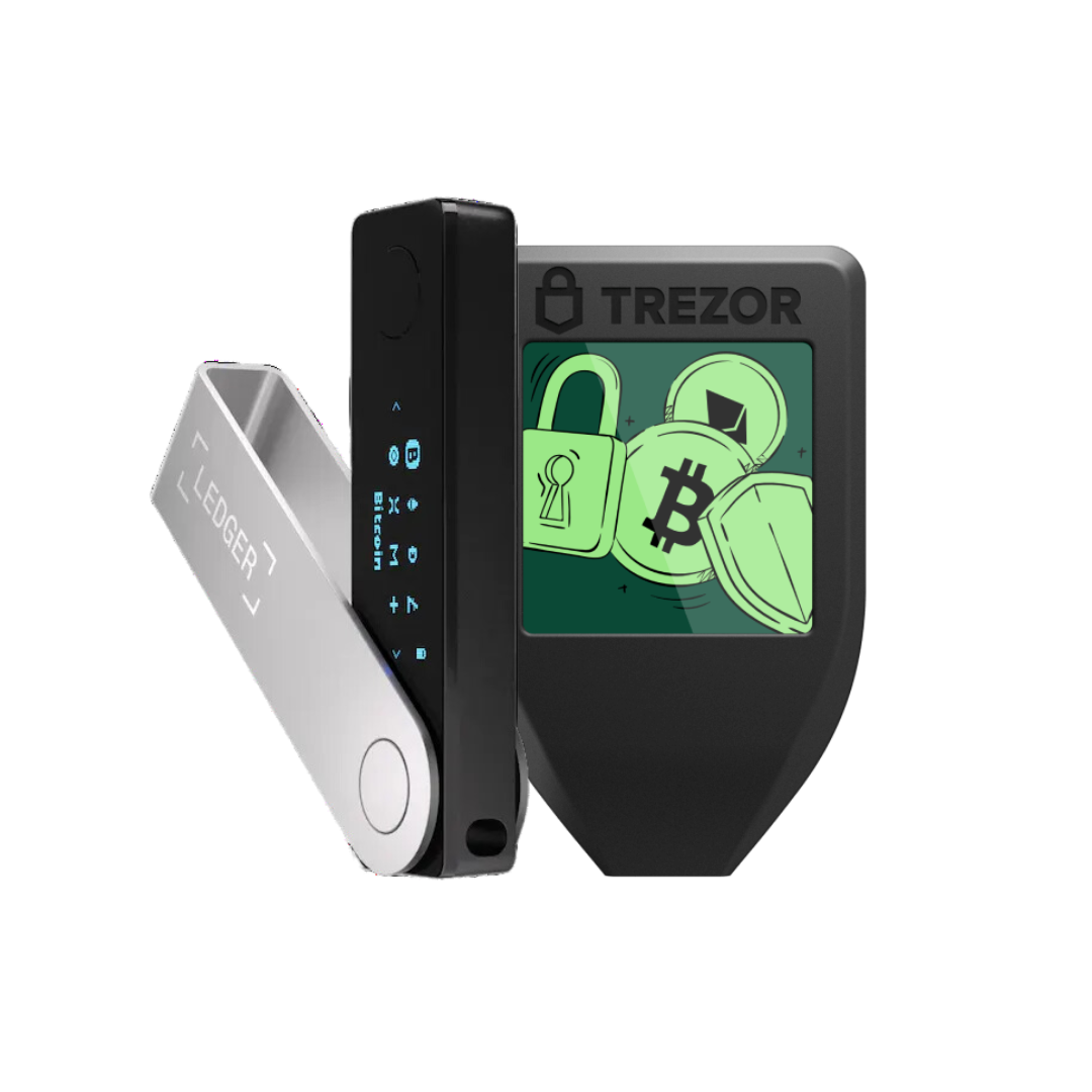 Ledger Nano X + Trezor Model T Premium Backup Pack